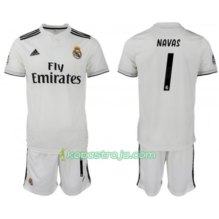 Billiga Fotbollströjor Real Madrid NAVAS 1 Barn Hemma tröja 2018/19 Kortärmad